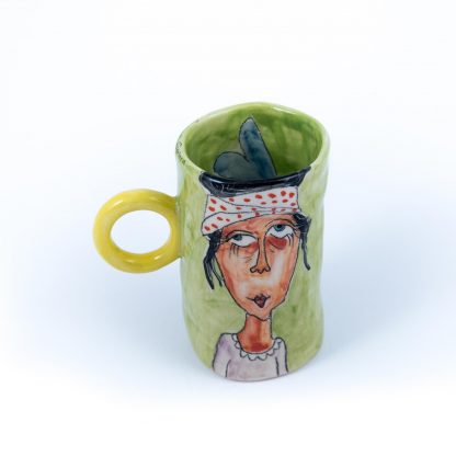 cute cup handmade and hand painted by Eugenia Gerontara