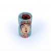flower lady unique ceramic wine glass