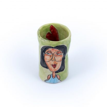 glasses lady wine glass handmade and hand painted