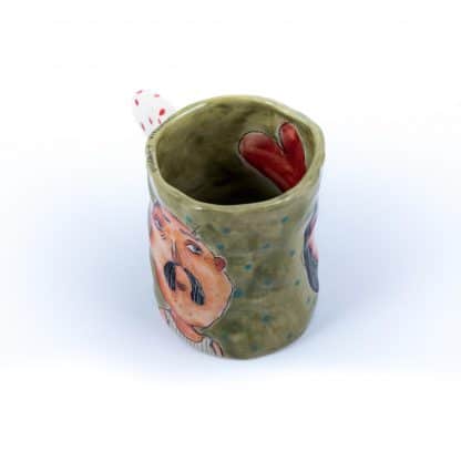 hand painted cute ceramic mug