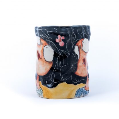 miss art hand painted ceramic mug