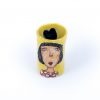 modern wine glass ceramic and handmade