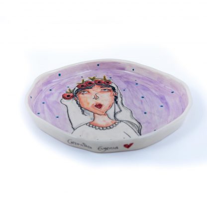 my bride round ceramic platter