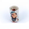 my sailor ceramic wine glass handmade and hand painted