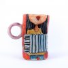 playing accordion ceramic unique cup