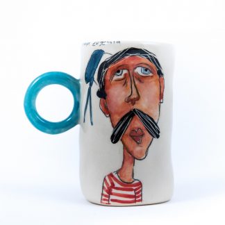 sailor handmade pottery cup