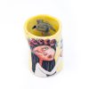Ceramic glass - A girl with a bird - Image 3