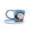 Ceramic espresso cup w/ saucer - Miss Art #4