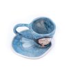 Ceramic espresso cup w/ saucer - Miss Art #4 - Image 2