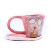 Ceramic espresso cup w/ saucer - Miss Art #7