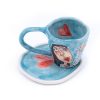 Ceramic espresso cup w/ saucer - Tiziana - Image 2