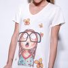 Miss Art 2 designs T shirt, made from 100% cotton, available in 4 sizes. Cute T shirt, perfect gift for girls and women