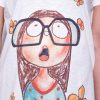 Miss Art 2 designs T shirt, made from 100% cotton, available in 4 sizes. Cute T shirt, perfect gift for girls and women