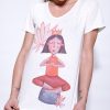 Yoga design T shirt - brings balance in your life! Art design T shirt for women, made from 100% cotton, available in 4 sizes.