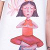 Yoga design T shirt - brings balance in your life! Art design T shirt for women, made from 100% cotton, available in 4 sizes.