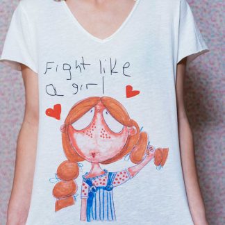 Fight like a girl women's Tshirt