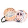 Tea cup with saucer - Smell the sea and feel the sky
