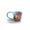 Ceramic espresso cup w/saucer - Miss Art dreaming