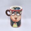 Ceramic cappuccino cup with handle