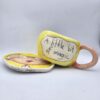 Colorful tea cup, handmade with stoneware clay and hand painted with food safe glaze