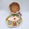 One of a kind ceramic tea cup with handle and saucer