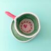 Ceramic espresso cup w/saucer - xoxo - Image 2