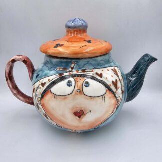 Pottery teapot made from premium stoneware clay