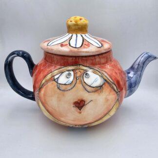 Pottery teapot made from premium stoneware clay