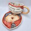 Handmade stoneware teacup