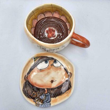Handmade stoneware teacup`
