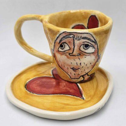 Handmade stoneware espresso cup