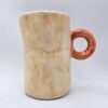 One of a kind pottery cappuccino cup, handmade and hand painted