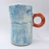 Cute cappuccino cup, handmade and hand painted
