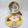 Pottery tea cup handmade with stoneware clay
