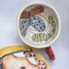 Pottery tea cup handmade with stoneware clay