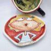 Pottery tea cup handmade with stoneware clay