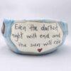 18cm ceramic salad bowl, handmade and hand painted