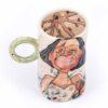 One of a kind cappuccino cup, handmade stoneware hand painted pottery