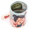 Unique ceramic mug for coffee, art and pottery lovers. Handmade and hand painted with love, made with top quality stoneware clay and food safe glaze.