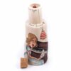 Cute pottery bottle with cork, 1250 ml capacity, handmade with premium stoneware clay