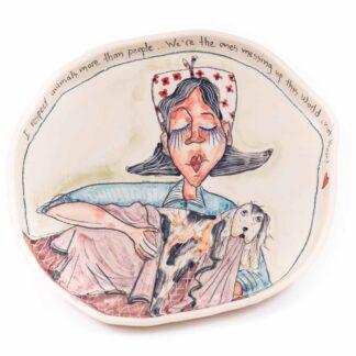 One of a kind stoneware plate
