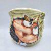 Ceramic irregular shape gunny sack cup