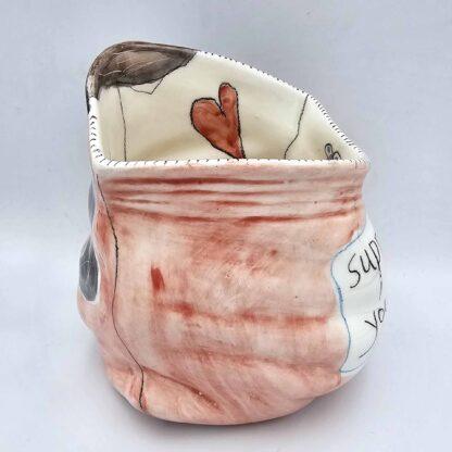 Stoneware gunny sack cup