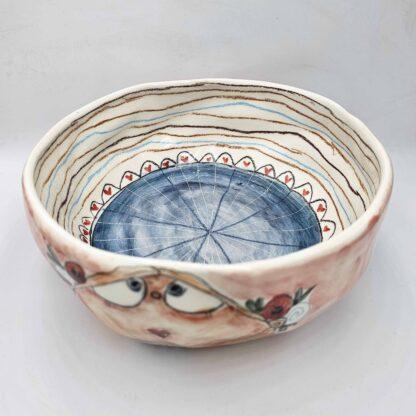 Handmade ceramic salad bowl