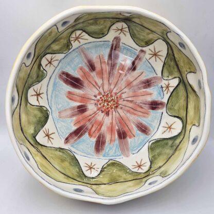 Handmade ceramic salad bowl